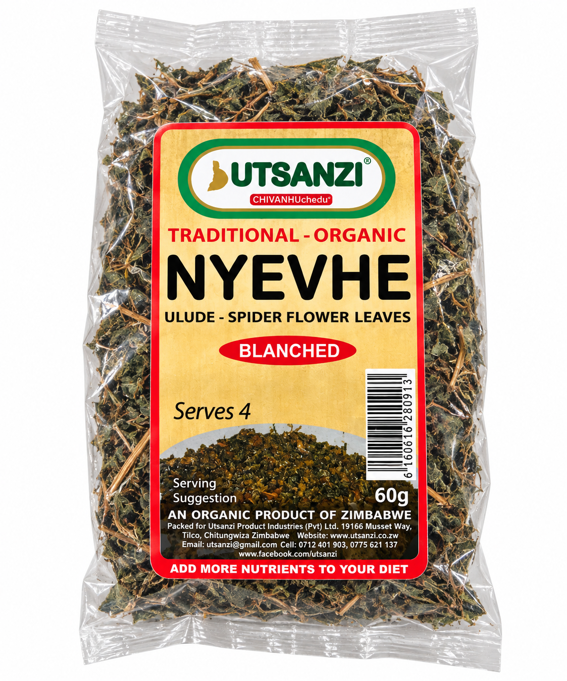 Traditional Organic Nyevhe – Blanched Spider Flower Leaves