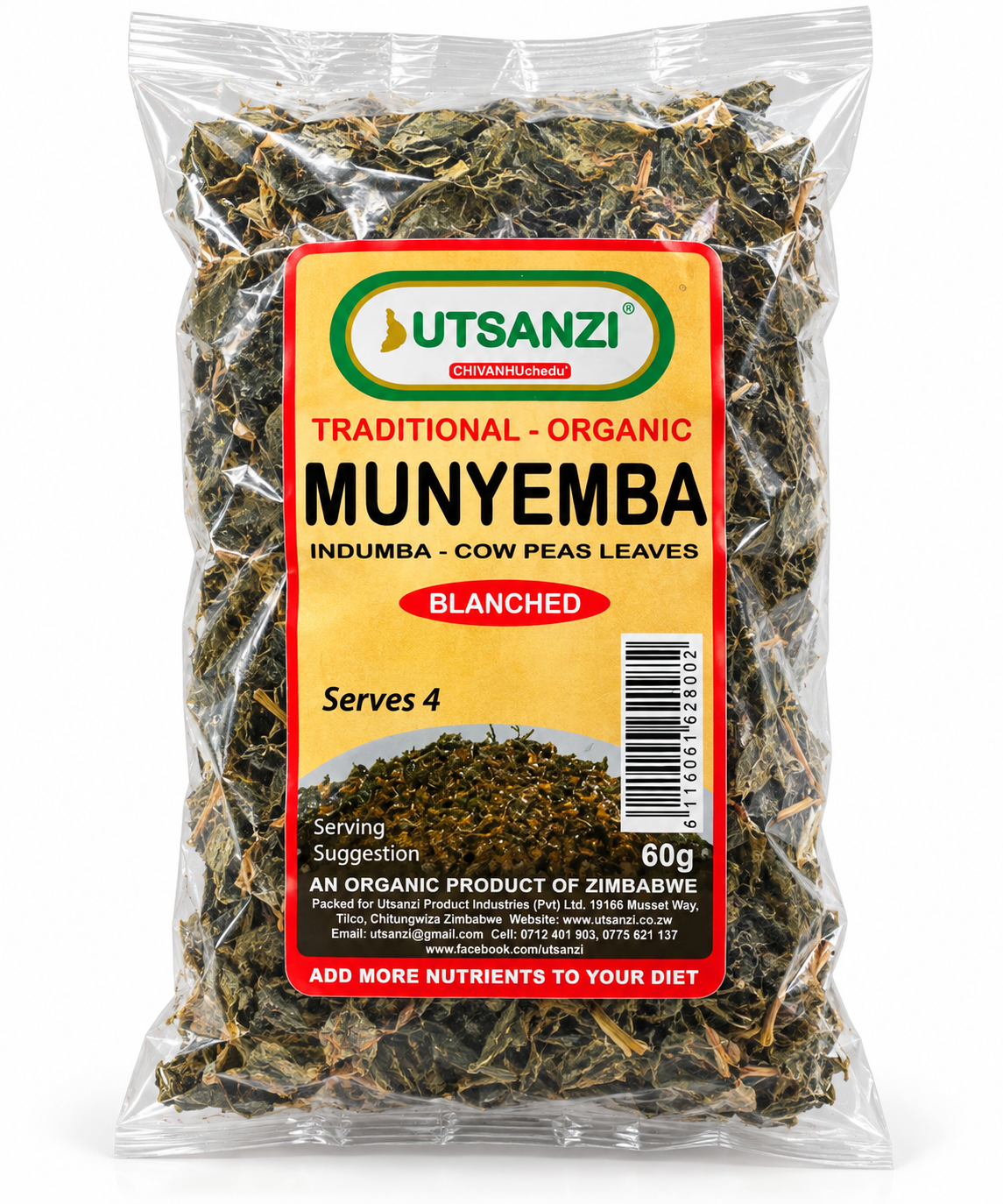Traditional Organic Munyemba – Blanched Cow Pea Leaves